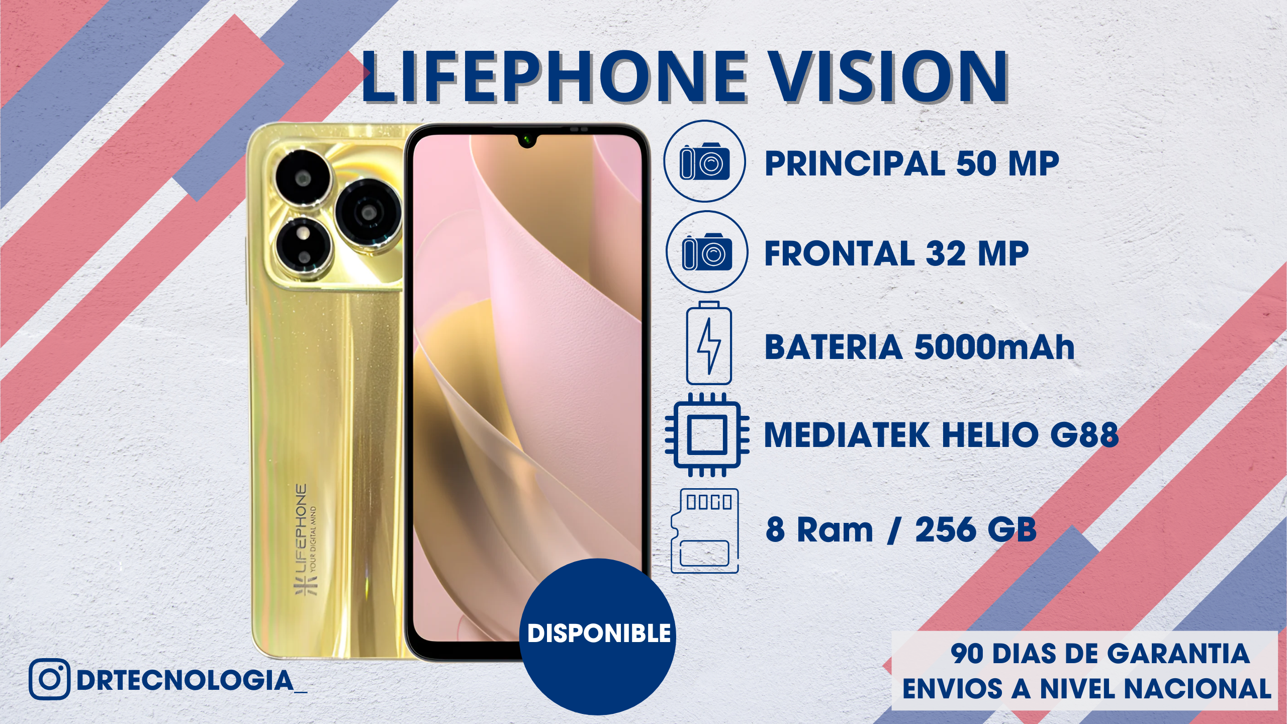 TELEFONO LIFEPHONE VISION 8/256GB 